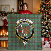 MacKinnon Hunting Ancient Tartan Crest Quilt